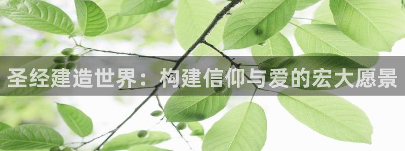 安信招商rk金12手12指jc：圣经建造世界：构建信仰与爱的宏大愿景