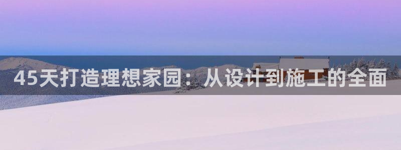 安信12主管：45天打造理想家园：从设计到施工的全面