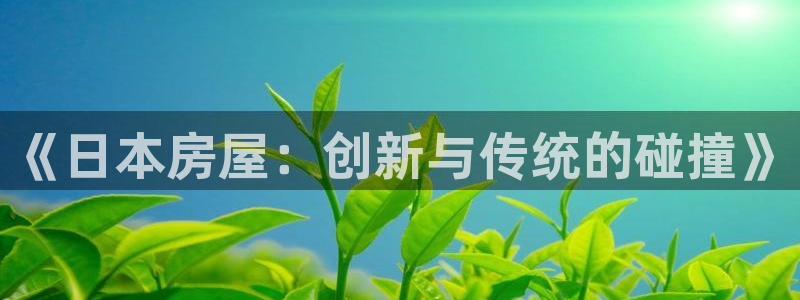 安信12官网qq：《日本房屋：创新与传统的碰撞》