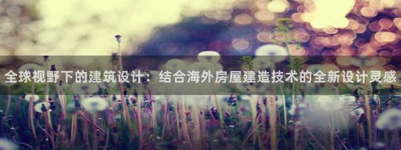奇安信12流转场：全球视野下的建筑设计：结合海外房屋建造技术的全新设计灵感