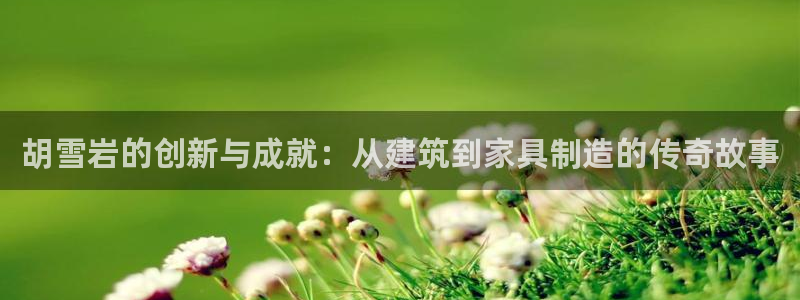安信12代理：胡雪岩的创新与成就：从建筑到家具制造的传奇故事